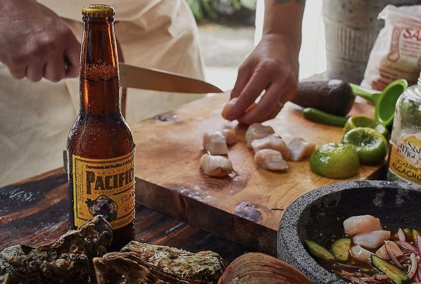 A bottle of Pacifico in a beer
